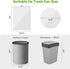 10 Gallon Drawstring Trash Bags, 1 Mil Thick White Garbage Bag, 75 Count for Office Kitchen