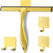 Stainless Steel Shower Squeegee for Glass Door, 10 Inch Clear with 3 Adhesive Hooks for Bathroom