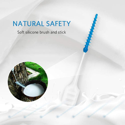 400pcs Dental Picks, Soft-Interdental Brush Double-Ended Toothpicks, Silicone Dental Floss