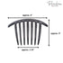 Parcelona French Twist Large 4" Celluloid Side Hair Comb Set of 2, No Slip Styling for Women
