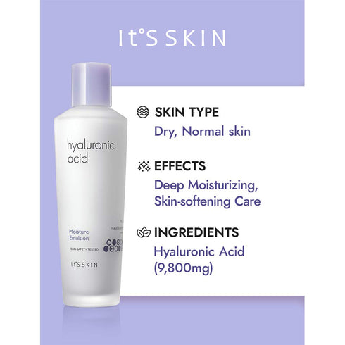 It'S SKIN Hyaluronic Acid Moisture Emulsion, Nourishing & Hydrating Face Moisturizer, 5.07 fl. oz. - Dewy Glow