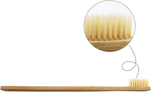 DR PERFECT Natural Bamboo Toothbrush, Soft Bristles for Adults, Pack of 12