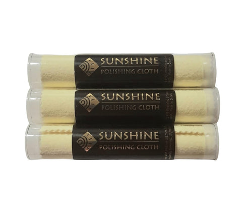 Sunshine 3 Polishing Cloths Jewelry Cleaner Tube for Silver, Brass, Gold, Copper