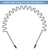 Metal Hair Band for Men Women Unisex Black Wavy Spring Outdoor Sports Headbands Simple Elastic Non Slip Headwear