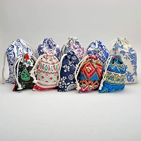 Burlaps Bags with Drawstrings - Jewelry Pouches Sacks for Wedding Party Shower Christmas Birthday, 18 Pcs