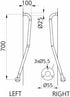 NRS Healthcare Right Handed Newel Post Grab Rail by
