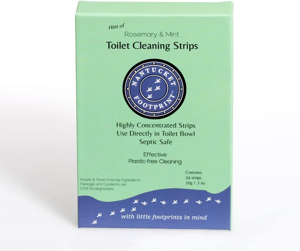 Toilet Cleaner Strips, Non-Toxic Concentrated Dissolving Sheets, Plastic-Free Toilet Cleaner (24 Strips)