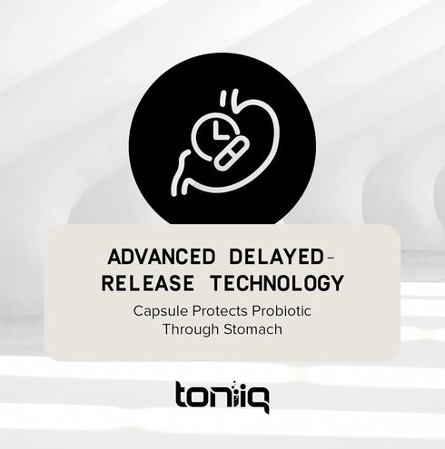 Toniiq 200 Billion CFU Probiotic Supplement, 30 Verified Strains with Prebiotic Blend, Extended Release Capsules