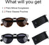 2 Pack Bifocal Reading Sunglasses for Women - Outdoor Reader Glasses in Vintage Round Shape
