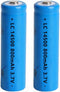 2 Pack 14500 Battery 800mAh AA Size Rechargeable Lithium Battery Pack 14500/800mAh/3.7V