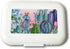 QJ CMJ Small Weekly Pill Case - Bright Watercolor Cactus Travel Pill Organizer Box