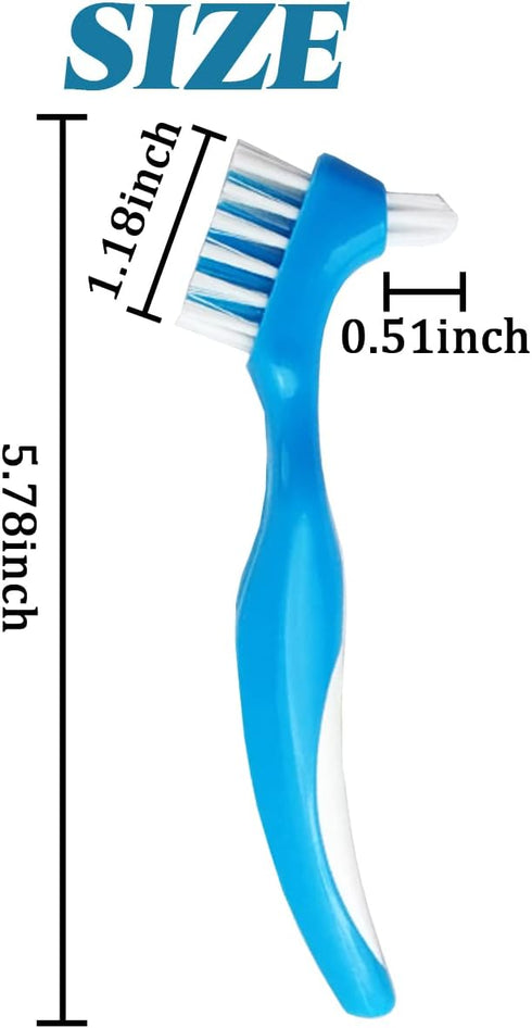 GXXMEI 12PCS Set Double Bristle Denture Toothbrush for Effective Cleaning