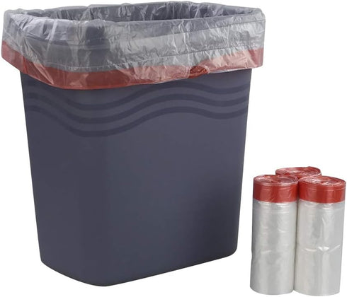 Inhouse 7 Gallon Clear Trash Bags, 120 Counts, Drawstring Garbage Bags