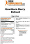 BulkSupplements.com Hawthorn Berry Extract Powder - Hawthorn Berry Supplement, Hawthorn Berry Powder - Herbal Supplement, Gluten Free, 1000mg per Serving, 100g (3.5 oz) (Pack of 1)