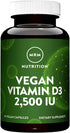 MRM Nutrition Vegan Vitamin D3 2,500 IU | Bone + Immune Health | Supports Calcium Absorption | 60 servings