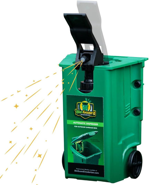 KABIN Binguard Automatic Trash Can Deodorizer, Outdoor Garbage Can Odor Eliminator, Indoor Kitchen Cleaner