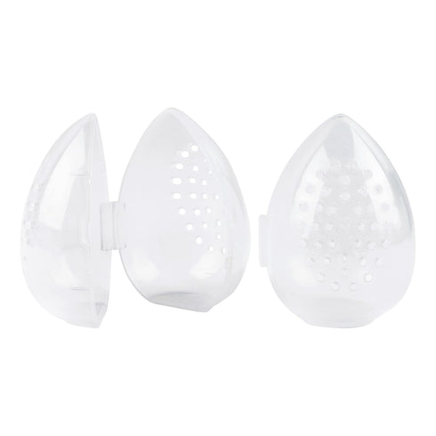 Framendino 4 Pack Breathable Makeup Sponge Case, Protective Plastic Beauty Blender Holder for Women Girls