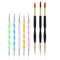 5PCS Dotting Pens with 3 PCS Nail Painting Brushes, Double Ended Brush and Dotting Tool Kit