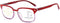 LBAYOHO Progressive Multifocus Reading Glasses for Women and Men, Blue Light Blocking, 100% UV Protection, Red 1.5X