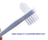 OASISGUEST Denture Cleaning Brush Set, T-Shaped Special Toothbrush, Hard Toothbrush for Denture Care (Blue, Red, White).