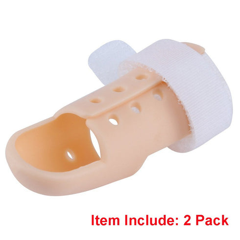 Thinvik 2 Piece Plastic Mallet Dip Finger Support Brace for Joint Protection Injury