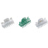 Parcelona French Classic Very Small Claw Clips Set of 3 for Girls Hair Accessories (Clear-White-Shadow Green)