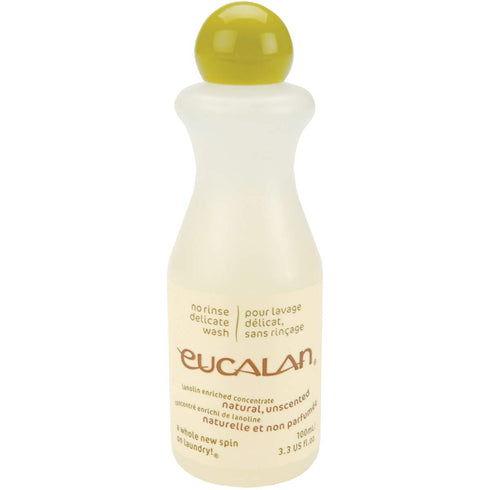 Eucalan Fine Fabric Wash, 3.3oz, Unscented Liquid Laundry Detergent