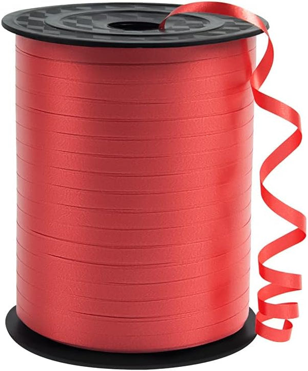 Premium Red Curling Ribbon, 1/5" Wide x 500 Yards, Christmas Curling Ribbons for Gift Wrapping, Party Decoration