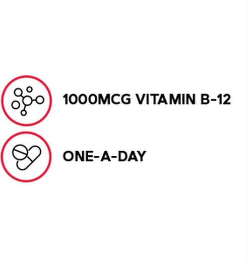 GNC Vitamin B-12 1000mcg, 90 Caplets | Supports Energy Production