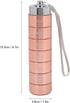 Metal Pill Organizer - Stackable Weekly Travel Medicine Box, Portable Waterproof Aluminum Alloy with Lanyard Rose Gold