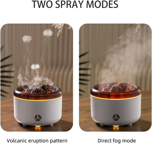 PEAPOET 500ML Volcano Flame Diffuser,Essential Oil Diffusers for Home,Decorative Bedroom Aromatherapy Scent Air