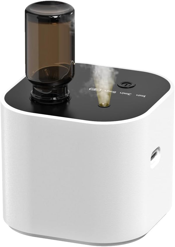 Waterless Essential Oil Diffuser,Portable Scent Diffuser with Battery Operated,3 Mist Modes,Fast Charging,Mini