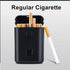 Cigarette Case with Lighter, King Size Portable Pack for 20 Regular Size Cigarettes, USB Rechargeable Lighter