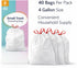 Rayverion 4 40 Count Gallon Drawstring Trash Bags, White Lavender Fields Scent, Small Garbage Bags with Easy Tie