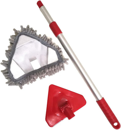 Small Triangular Mop, Mini Housekeeping Cleaning Microfiber Chenille Extension-Type Mop