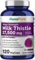 NusaPure Milk Thistle Extract 27,500mg 120 Veggie Capsules (50:1 Extract) Max Strength with 80% Silymarin