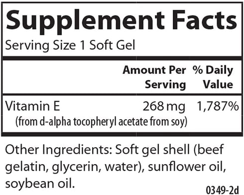 Carlson E-Gems 400 IU, Natural-Source Vitamin E, 140 Soft Gels