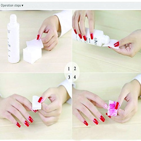 Lint Free Nail Wipes, Nail Art Gel Polish Remover Cotton Pads, 325 pcs