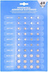 Cotchear 40pcs Alkaline Cell Batteries Assorted, 1.5 Volt AG1/LR621, AG3/LR41, AG4/LR626, AG5/LR754, AG12/LR43,