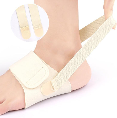 Arch Support Sleeves, Adjustable Orthotic Wrap Compression Brace with Gel Pad for Flat Feet & Plantar Fasciitis Pain
