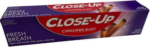 LOQFA 6 Oz (Pack 4) Close-Up Toothpaste, Refreshing Red Gel, Anticavity Fluoride, Cinnamon