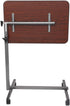 Kcelarec Bed Tray Overbed Table with Wheels, Rolling Tray Tables for Bed or Chair - Rolling Side Table (Brown)