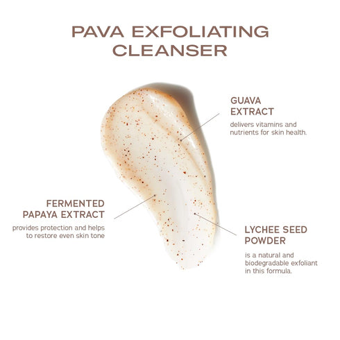 SWEET JULY SKIN Pava Exfoliating Cleanser, Gentle Hydrating Clean Face Wash for All Skin Types, Vegan (5.6 oz)