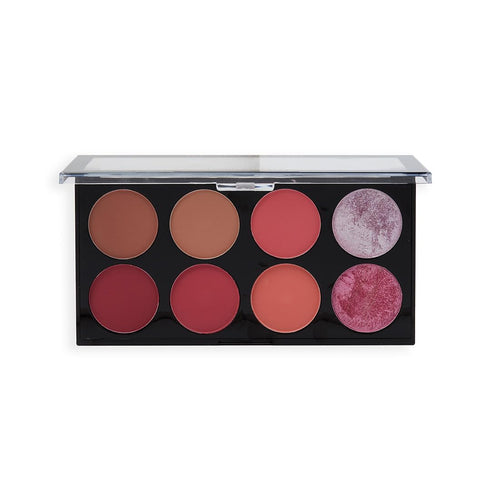 Makeup Revolution Ultra Blush Palette, Sugar & Spice, 8 Shades, Bronzer & Highlighter, 13g, Vegan