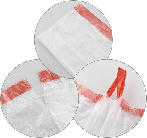 13 Gallon Drawstring Garbage Bags, Clear Trash Bags, 120 Bags by EudokkyNA