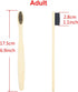 2 PCS Bamboo Toothbrushes - Soft Bristles Wooden Toothbrushes for Adults, Natural Biodegradable BPA Free Black