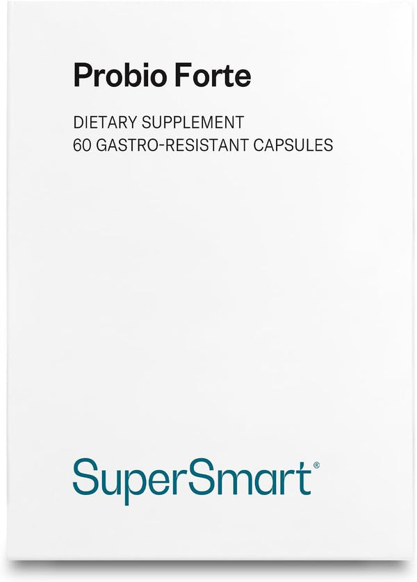 Supersmart Probio Forte 8 Billion CFU per Capsule - Daily Probiotics Supplement for Women & Men, 60 DR Caps