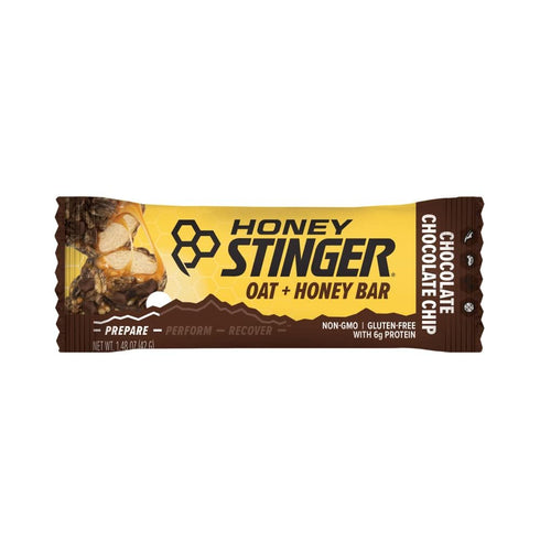 Packed 12 Pack Honey Stinger Oat + Honey Bar, Chocolate Chocolate Chip, Energy Food to Prepare for Exercise, Endurance