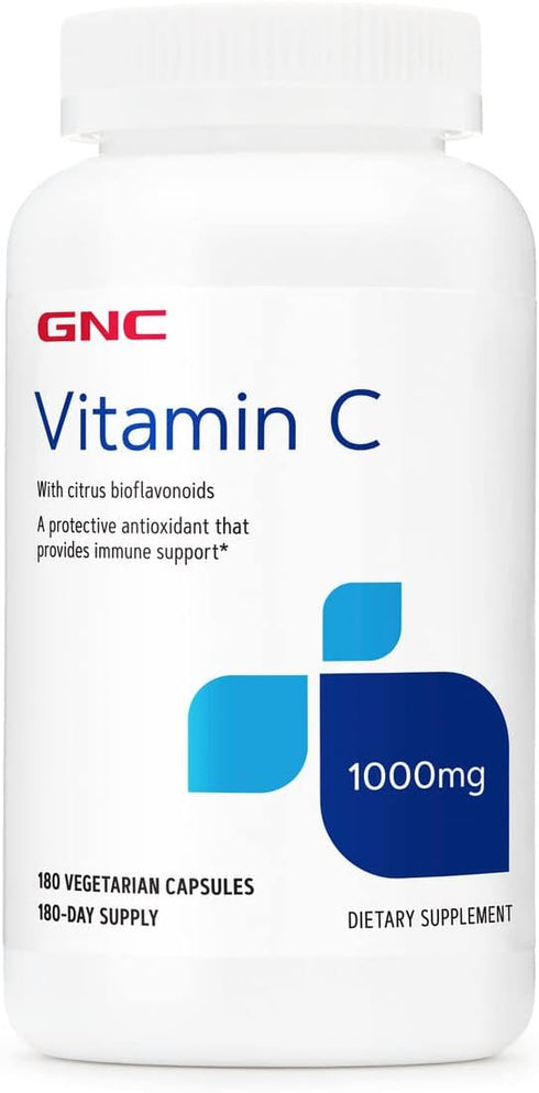 GNC Vitamin C 1000mg, 180 Capsules, Supports Healthy Immune System