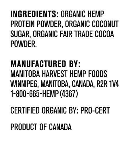 Manitoba Harvest Hemp Yeah! Organic Max Fiber Protein Powder, Chocolate, 16 Ounce